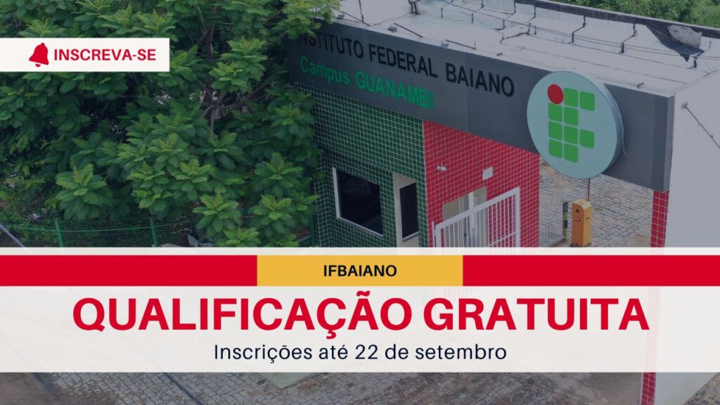 Sem processo seletivo IFBAIANO encerra HOJE 22 inscrições para 8