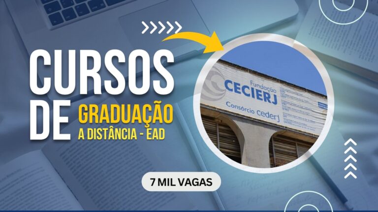 CEDERJ abre inscrições para 17 Cursos de Graduação EAD 7 MIL