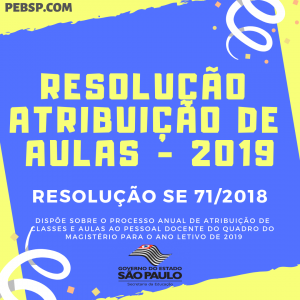 resolução atribuição de aula 2019