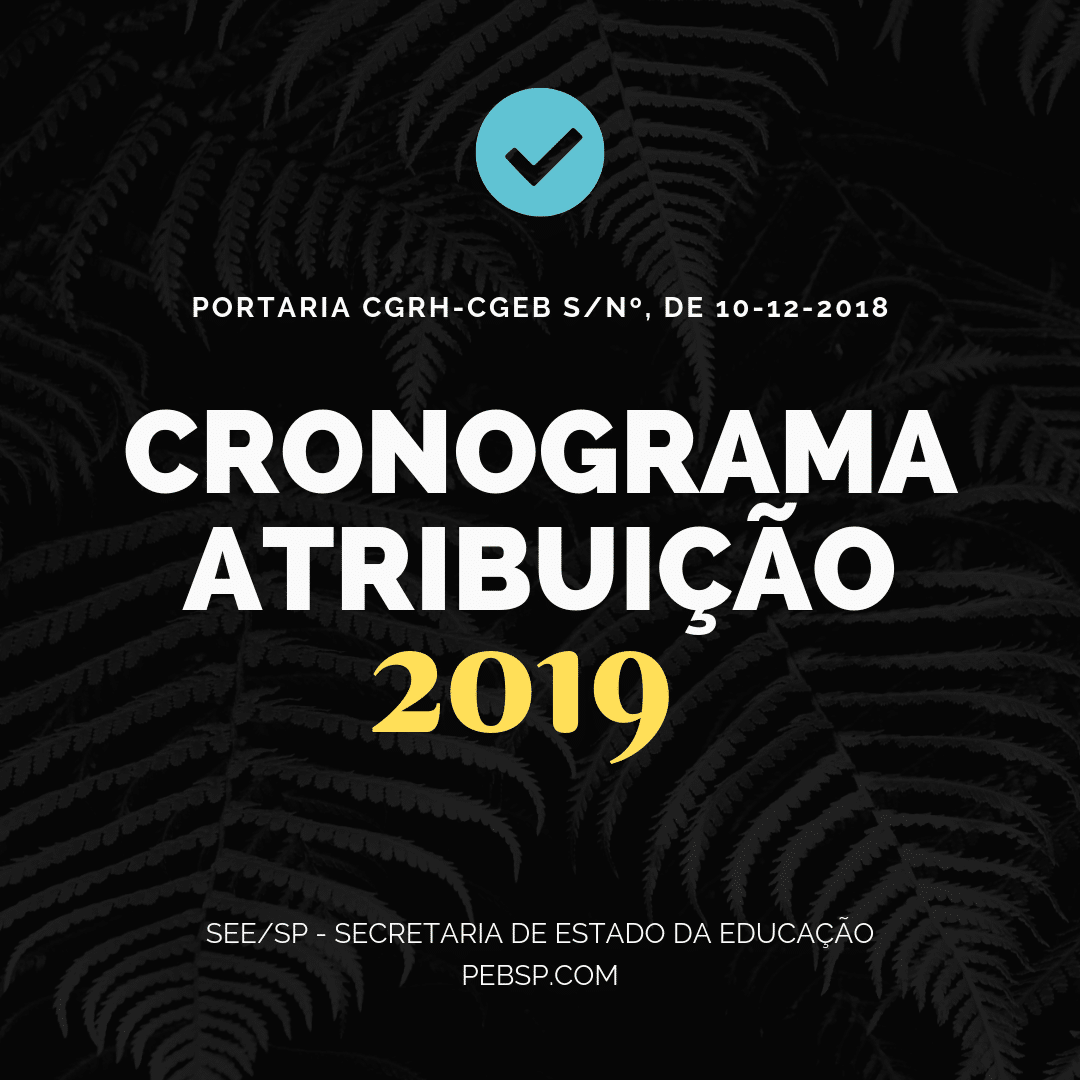 Cronograma Atribuição 2019