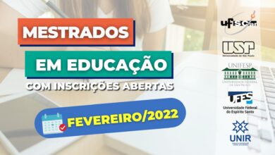 Mestrados Educação Fevereiro 2022