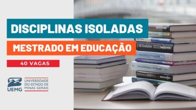 Disciplinas Isoladas Mestrado Educação UEMG