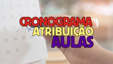 Cronograma atribuição de aulas 2024