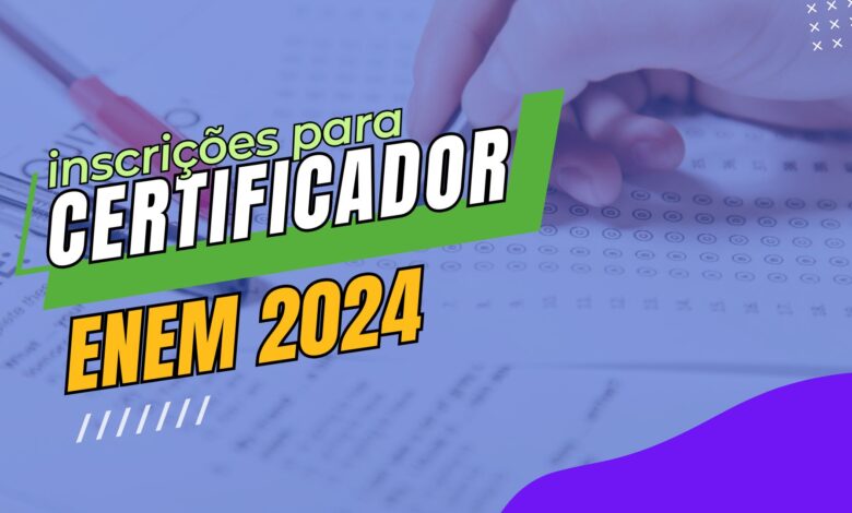 Ministério da Educação - MEC recebe inscrições para interessados em atuar como Certificador do ENEM 2024; R$ 1.020 por dois dias trabalhados.