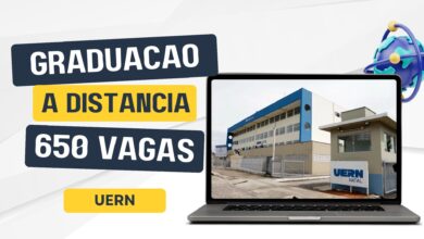 A Universidade Estadual do Rio Grande do Norte - UERN anuncia inscrições para Graduação EAD com 650 vagas em 3 opções de cursos.