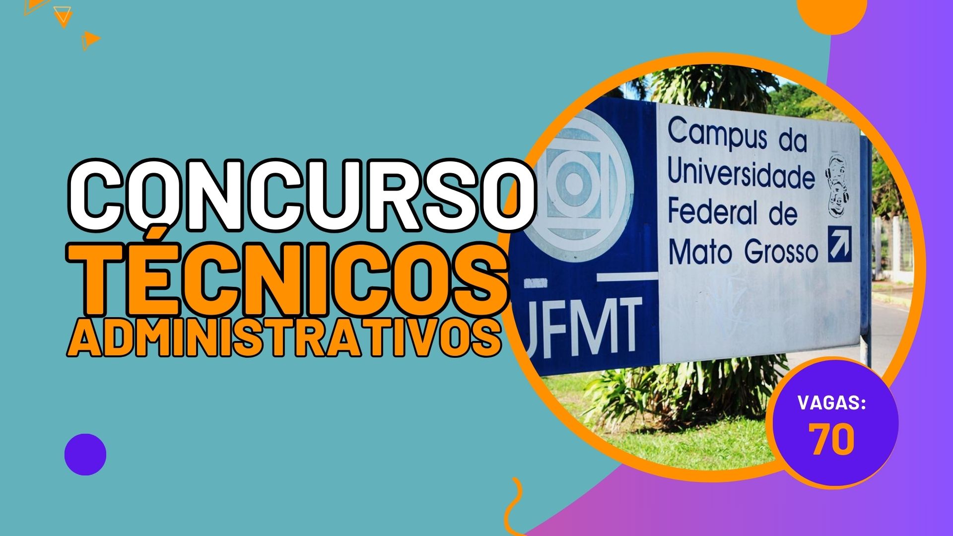 A Universidade Federal do Mato Grosso - UFMT anuncia inscrições para Concurso Público de Técnicos Administrativos em diversas áreas.