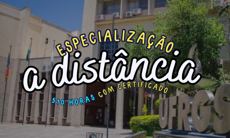 A Universidade Federal do Rio Grande do Sul - UFRGS abre inscrições para 150 vagas na Especialização EAD Gratuita pela UAB com 510 horas.