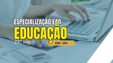 A Universidade Estadual do Amazonas - UEA abre inscrições para 2 Cursos de Especialização EAD na Educação com 390 vagas em 2024.