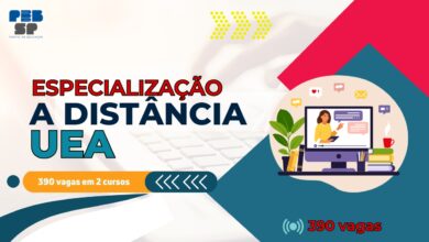 A Universidade Estadual do Amazonas - UEA divulga novos prazos de inscrições para 2 Cursos de Especialização EAD com 390 vagas em 2024.