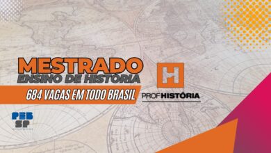 Não perca! MEC abre inscrições para o Mestrado Profissional em História - PROFHISTORIA com 684 vagas em todo o Brasil para 2025!