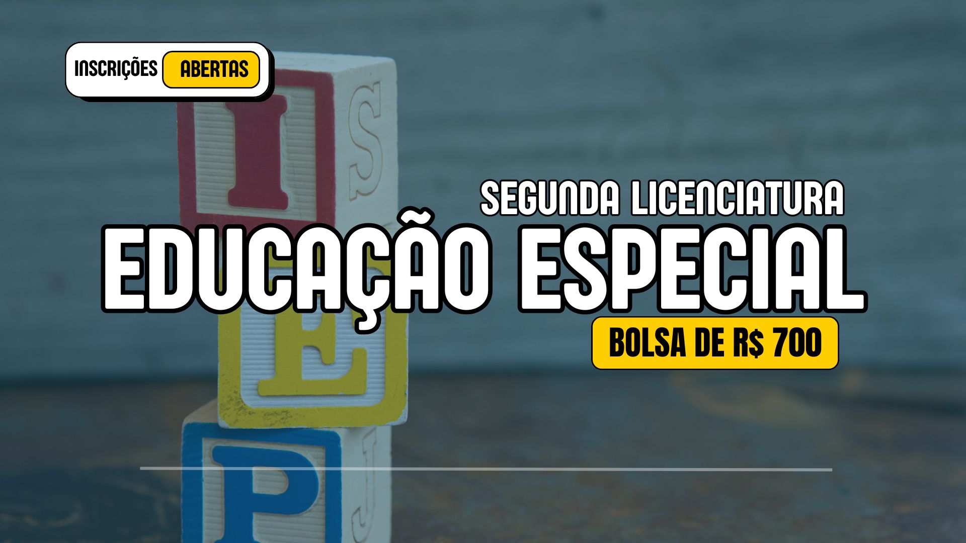 Instituto Federal de Pernambuco - IFPE abre inscrições para Segunda Licenciatura em Educação Especial com Bolsa de R$ 700 mensais.