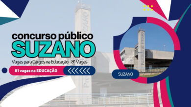 Inscrições ABERTAS para Concurso Público na Educação da Prefeitura de Suzano na área da Educação com vagas em diversos cargos.