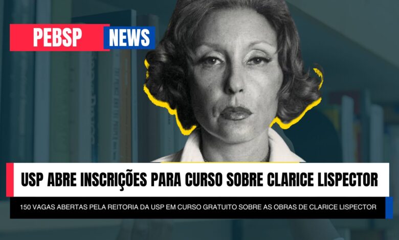 Curso gratuito na USP explora o espaço na obra de Clarice Lispector. Vagas limitadas! Inscreva-se até 30/09 e mergulhe nesse universo.