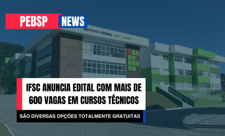 Inscrições abertas para cursos técnicos subsequentes IFSC 2025! Inscreva-se até 24/10. Exame em 24/11. Vagas com cotas. Acesse o edital!