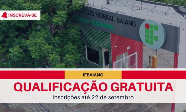 IF BAIANO abriu mais de 300 vagas em cursos de Qualificação Gratuitos em Operador de Drones, LIBRAS, Informática e muito mais! Confira!