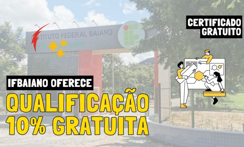 IFBAIANO abriu mais de 300 vagas em cursos de Qualificação Gratuitos em Operador de Drones, LIBRAS, Informática e muito mais! Confira!