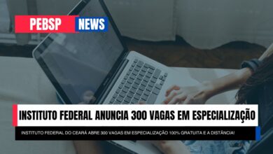 Você está pronto para o futuro da educação? Especialização EAD em Docência no IFCE - abre 300 vagas GRÁTIS. Inscreva-se e faça a diferença!