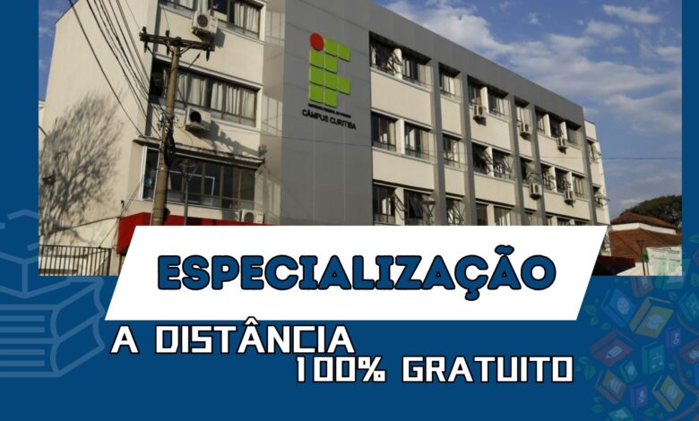 Últimos dias para se inscrever na Especialização em Docência na EPT do IFPR EAD! 100% gratuita e a distância. Inscrições até 30/09.