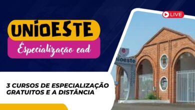 UNIOESTE recebe inscrições para Cursos de Especialização EAD até amanhã! São 500 vagas totalmente Gratuitas para Graduados!