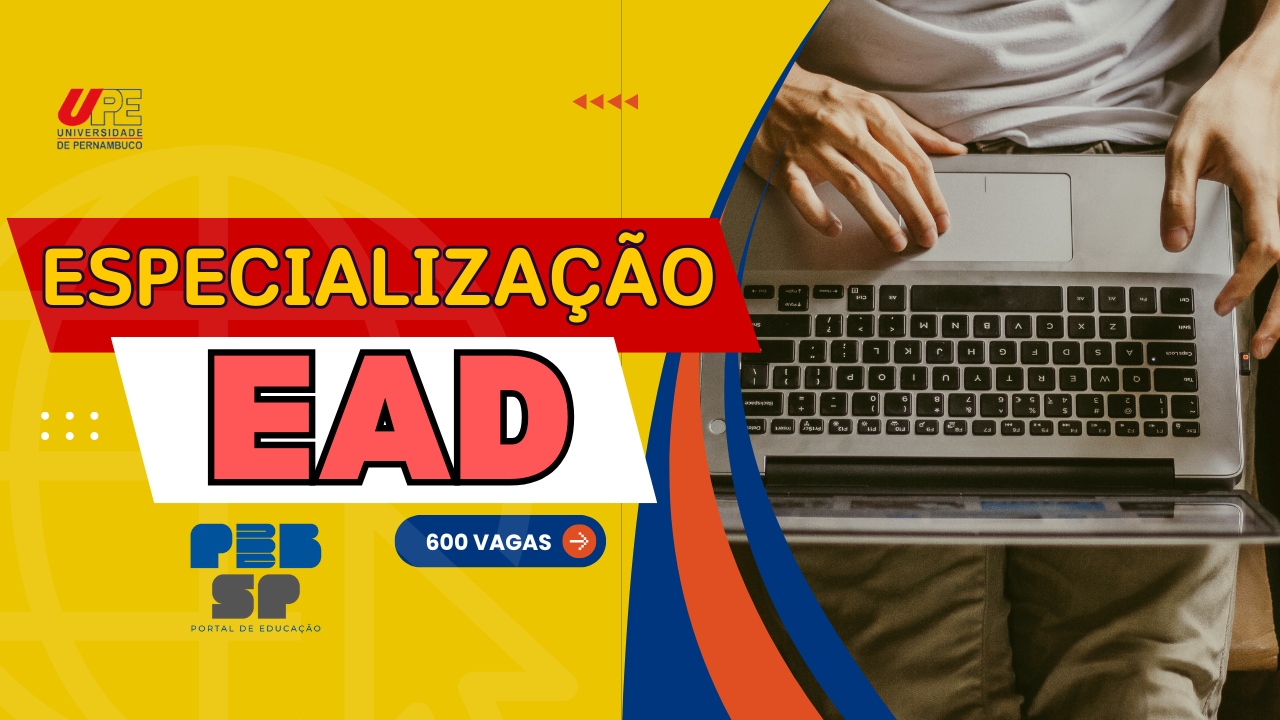 Universidade Estadual de Pernambuco - UPE abre 600 vagas para 4 Cursos de Especialização EAD GRATUITOS na Educação! Confira!