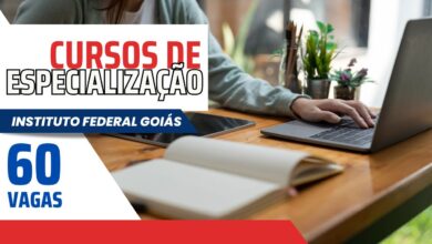 Instituto Federal de Goiás = IFG abre inscrições para 2 Cursos de Especialização Gratuitos com inscrições até o dia 6 de setembro! Confira