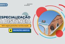 UNIOESTE abre inscrições para 3 Cursos de Especialização Gratuitos na área da Educação com 500 vagas imediatas em diversos estados.