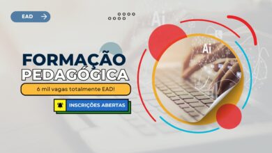 Última chance! Inscrições para cursos de Formação Pedagógica TOTALMENTE EAD encerram neste domingo. Não perca!