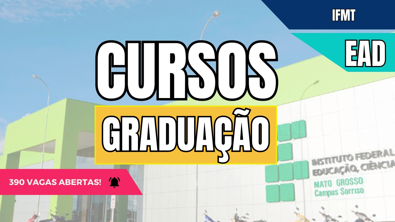 IFMT abre inscrições para Cursos de Graduação EAD com Seleção por meio de Notas do ENEM de 2011 a 2023. Confira e inscreva-se!