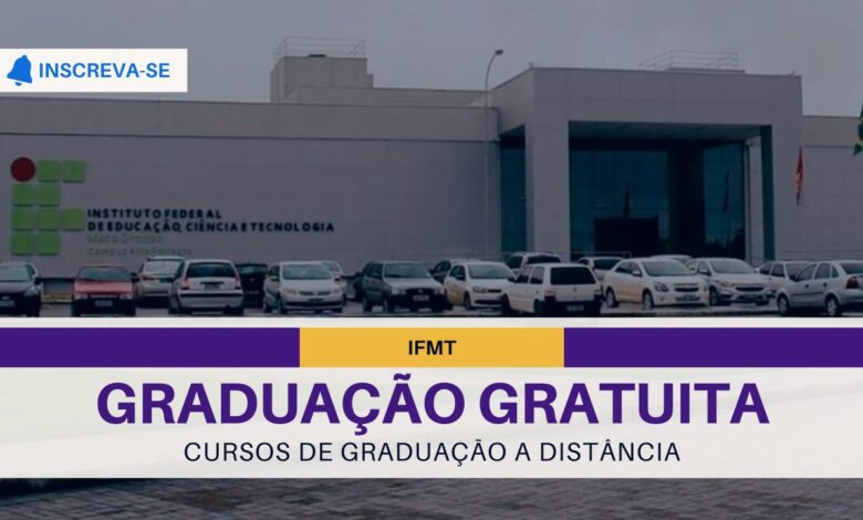 Sua chance de ter um diploma superior! IFMT abre inscrições para 449 vagas em cursos a distância. Inscreva-se até 26/09!