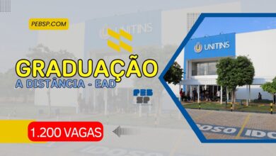 Unitins abre inscrições para 1.240 vagas em diversos cursos de Graduação EAD em diversas áreas. Confira e Inscreva-se AGORA Gratuitamente!