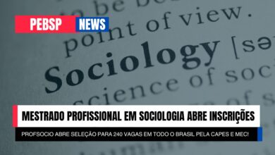 Aprimore sua carreira docente! Mestrado em Sociologia do MEC (PROFSOCIO) gratuito, com vagas em diversas universidades. Inscreva-se!