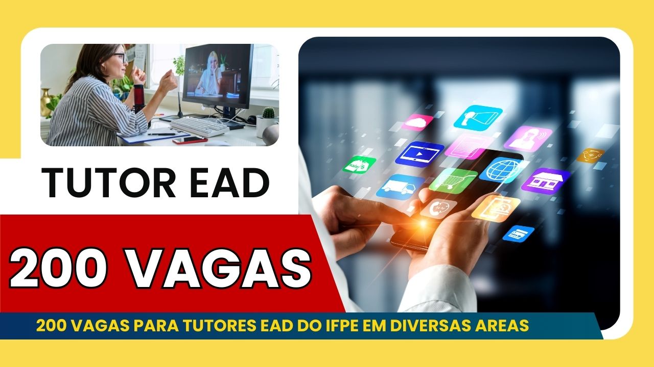 O IFPE busca mais de 200 tutores EAD para diversas áreas! Inscreva-se até 23/09 e faça parte de uma instituição renomada.