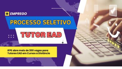 Não perca! O Instituto Federal de Pernambuco - IFPE abre inscrições para mais de 200 vagas de Tutores EAD em Cursos a Distância!