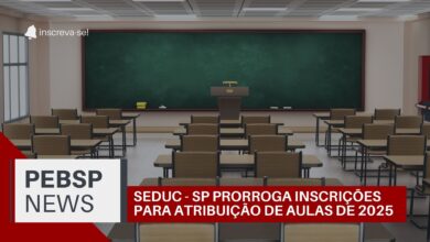 SEDUC - SP publica novas datas para a Inscrição de Atribuição de Aulas, ampliando o prazo mais uma vez! Confira detalhes da Portaria CGRH 33