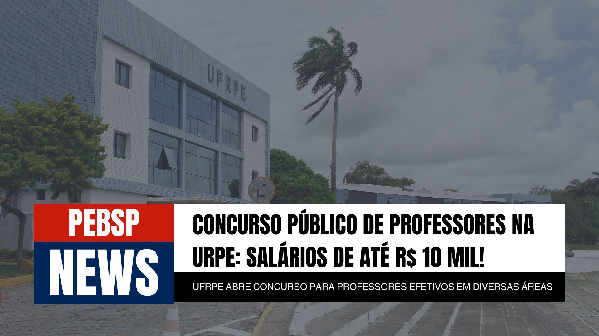 UFRPE abre inscrições para Concurso Público com 25 vagas para Professor Efetivo em Diversas áreas! Confira e Seja um Servidor Público!