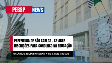 Concurso Público de Professores no Interior de SP: São Carlos abre inscrições com salários iniciais de até R$ 4.452! Confira!