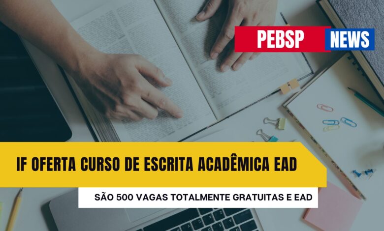 IFSULDEMINAS oferece curso online gratuito de escrita acadêmica. São 500 vagas gratuitas! Inscreva-se até 21/10.