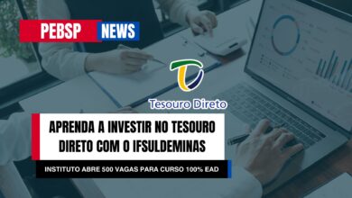 Aprenda a investir no tesouro direto! IFSULDEMINAS abre 500 vagas para curso 10% EAD Aprenda a investir com segurança. Inscreva-se até 21/10!