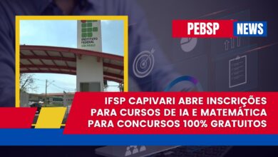 Cursos GRATUITOS no IFSP Capivari! Inteligência Artificial - IA e Matemática para Concursos. Inscreva-se e mude sua vida!