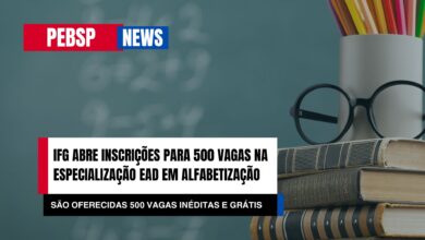 IFG anuncia 500 oportunidades para a Especialização em Alfabetização e Letramento com vagas para graduados em nível superior. Confira!