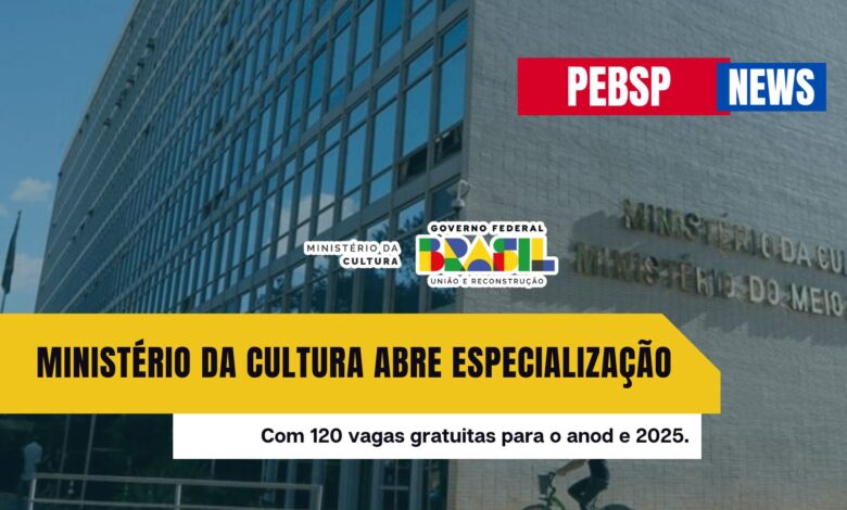 Ministério da Educação em parceria coma UFRB oferece 120 vagas para Especialização em Política e Gestão Cultural EAD para todo o Brasil!