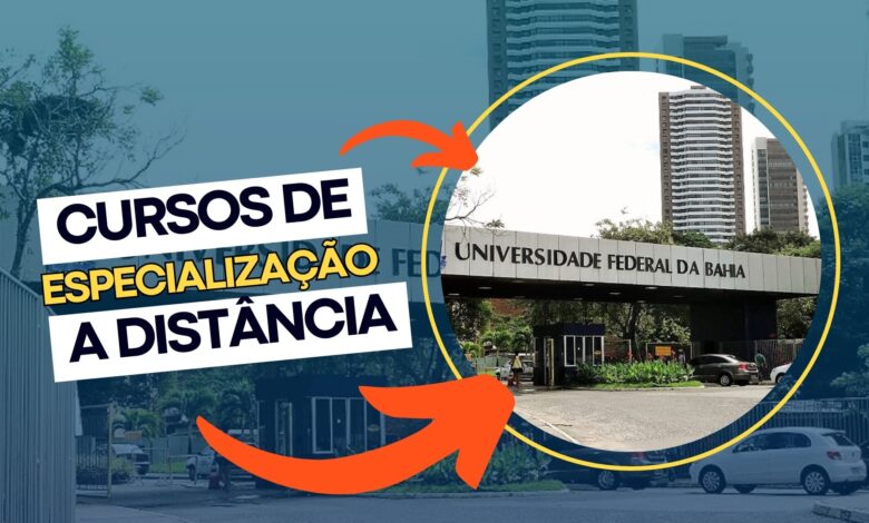 UFBA - Universidade Federal da Bahia abre inscrições para 6 Cursos de Especialização Gratuitos e EAD! Inscrições encerram em breve!