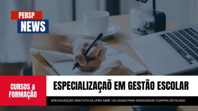 Especialize-se em Gestão Escolar com a UFBA! Especialização GRATUITA e a distância para profissionais interessados na área.