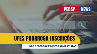 Última chance! Inscrições prorrogadas para 2 cursos de Especialização EAD da UFES gratuitos na UFES com 400 vagas imediatas! Confira!