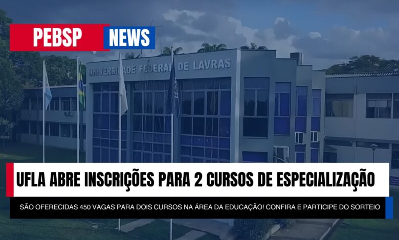 Aprimore suas habilidades em educação com a UFLA! Inscrições abertas para 2 Cursos de Especialização EAD na área educacional.