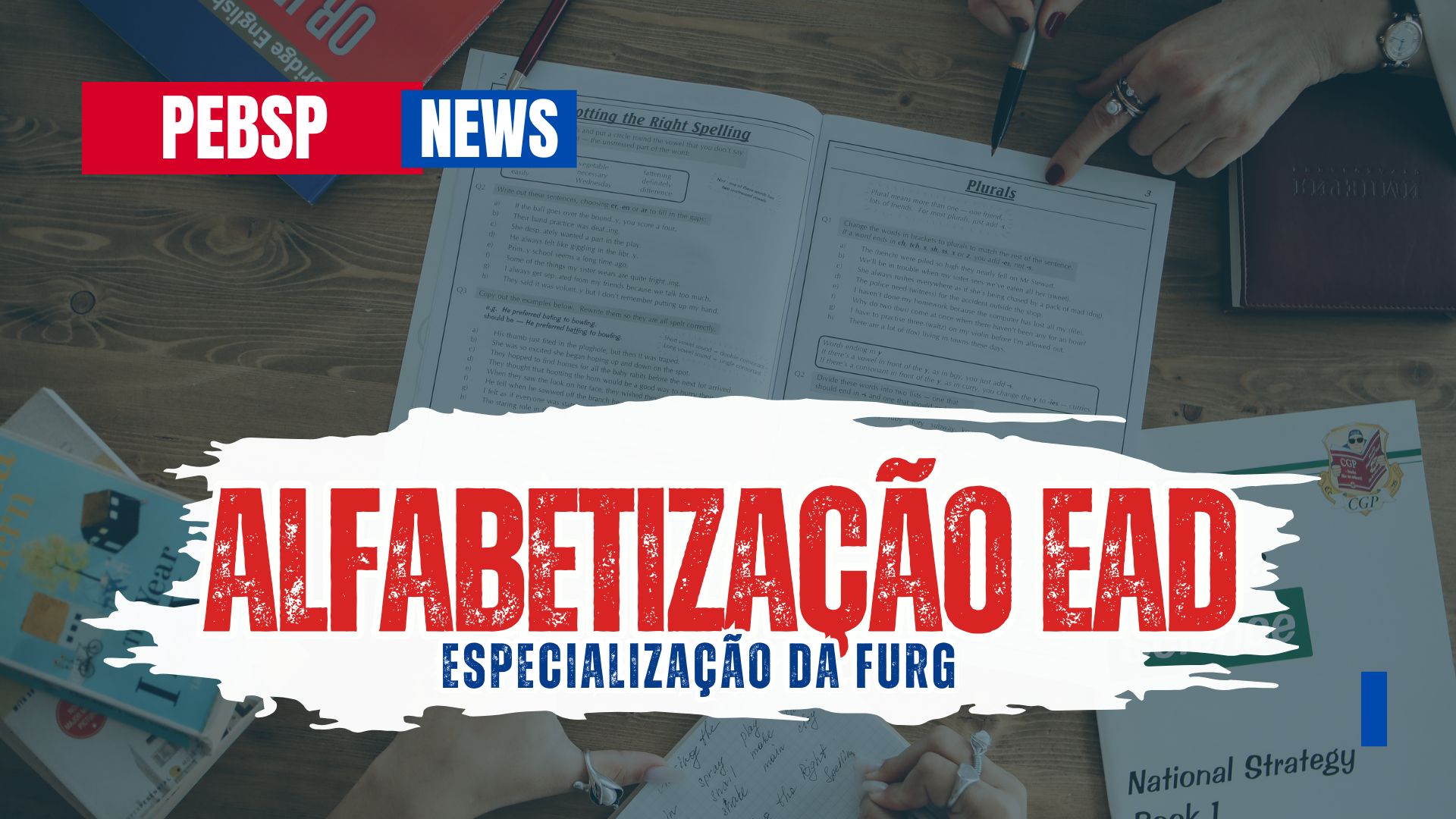 Professores e pedagogos, FURG convoca para inscrições na Especialização em Alfabetização EAD com 150 vagas gratuitas em diversos polos.