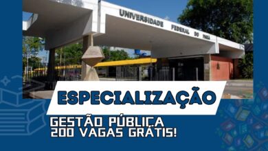 Gestão Pública EAD na Universidade Federal. UFPA abre inscrições para 200 vagas 100% Gratuita para Candidatos com Graduação Completa! Confira