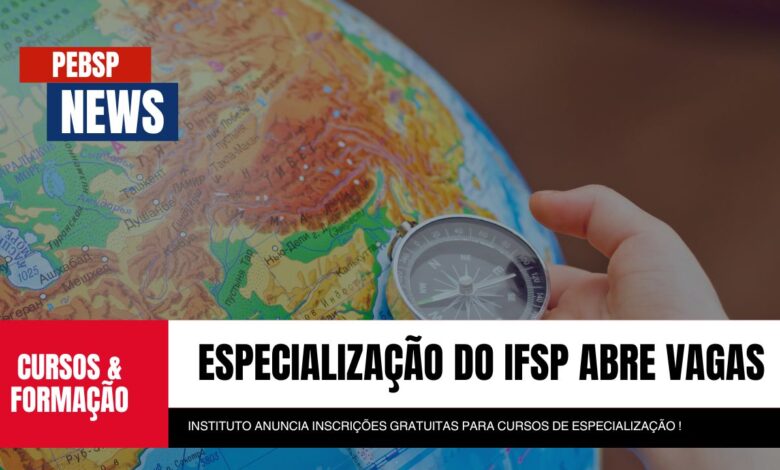 Transforme sua carreira! Inscreva-se na Especialização em Ensino de Geografia do IFSP até 14/11 Gratuito com 30 vagas disponíveis.