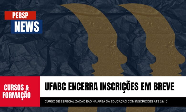 UFABC oferece 210 vagas em Especialização EAD gratuita (História, Ciências & Ensino). Inscrições até 21/10. Última Chance!