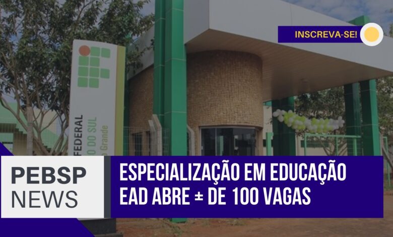 Inscreva-se na Especialização EAD em Educação, Diversidade e Inclusão Social do IFMS! Curso gratuito com vagas limitadas.